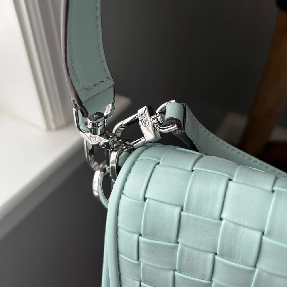 Michael Kors MK Bradshaw Small Woven Leather Convertible Shoulder Bag/Crossbody - Picture 5 of 16